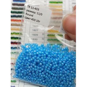 Японский бисер 10 г тохо 11/0 -Opaque-Rainbow Blue Turquoise