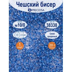 Бисер чешский прозрачный с цветным центром Preciosa, 38338