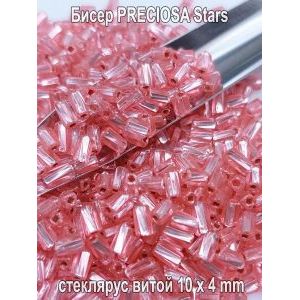 Бисер preciosa stars стеклярус витой 10х4 мм, 50 г