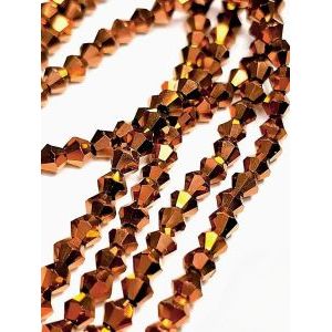 Бусины стеклянные биконусы граненые 2 мм