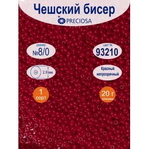 Бисер непрозрачный 8/0, круглый, 20 г, цвет 93210