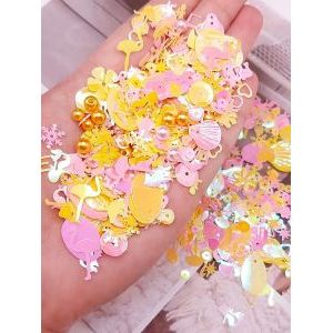 Пайетки фигурные для рукоделия и творчества микс 10 г