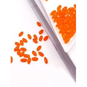 Бусины Rizo (рис), стекло, 2,5×6 мм, оранжевый, ~75 шт