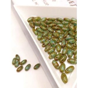 Бусины Rizo (рис), стекло, 2,5×6 мм, ~75 шт