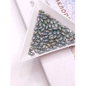 Бусины Rizo (рис), стекло, 2,5×6 мм, ~75 шт