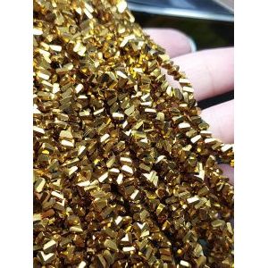 Алмазное стекло. Бусины гранёные на леске, 1 нить