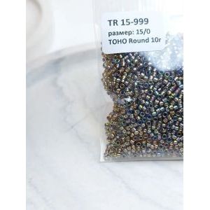 Японский бисер тохо 15/0 цвет черный бриллиант TR-15-999