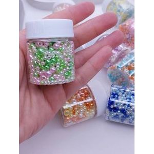 Бусины жемчужные mix, акрил в баночке 20 г, 3-8 мм