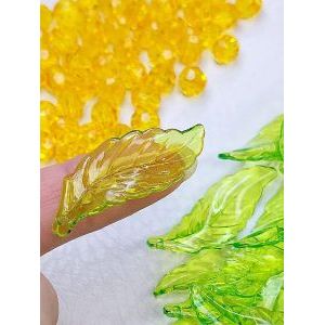 Бусины листочки , набор