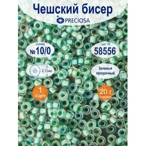 Чешский бисер 10/0 (2.3 мм) радужный 58556— 20 г