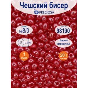 Бисер непрозрачный 8/0, круглый, 20 г, цвет 98190