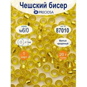 Бисер чешский Preciosa 6/0, цвет 87010