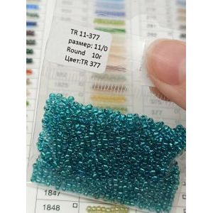 Японский бисер 10 г 11/0-Lt Sapphire/Metallic Teal-Lined