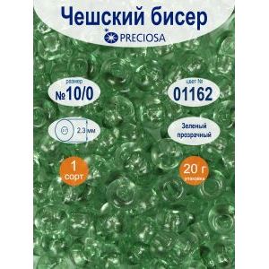 Бисер прозрачный Solgel 10/0 - 20 г, цвет 01162, Preciosa.