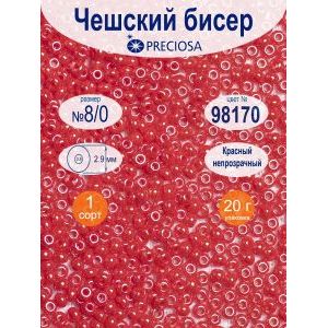 Бисер непрозрачный 8/0, круглый, 20 г, цвет 98170