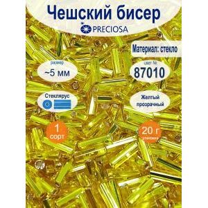 Чешский бисер Preciosa стеклярус ~5 мм, №87010