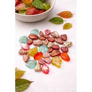 Бусины стеклянные Leaf в форме листочка