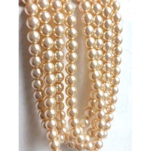 Бусины жемчужные Preciosa Pearl MAXIMA 4 мм крем-розовые