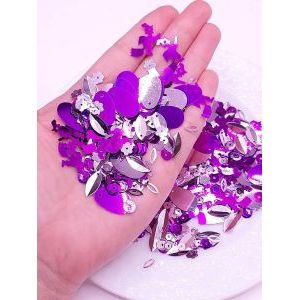 Пайетки фигурные для рукоделия и творчества микс 10 г
