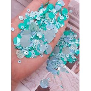 Пайетки фигурные для рукоделия и творчества микс 10 г