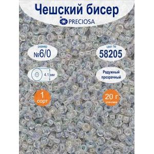 Бисер пр. с радужным покрытием 6/0 20г Прециоза 58205