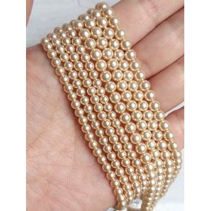 Бусины жемчужные Preciosa Pearl MAXIMA 4 мм крем-розовые