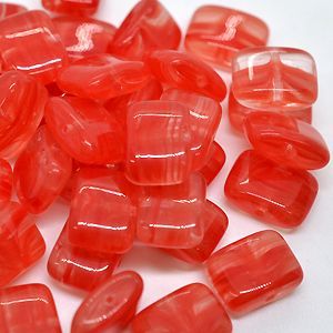Бусины подушечки, красные
