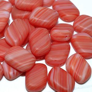 Бусины подушечки, красные