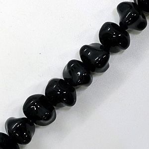 Бусины на нити 014 черные/серые