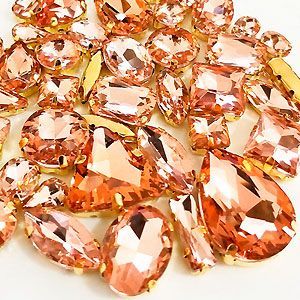 Набор страз в цапе 58 шт. Copper