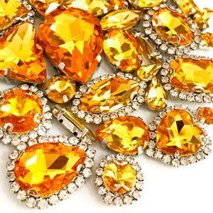 Набор страз в цапе 50 шт.  Golden yellow - #5