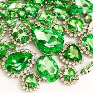 Набор страз в цапе 50 шт. Light green - #8
