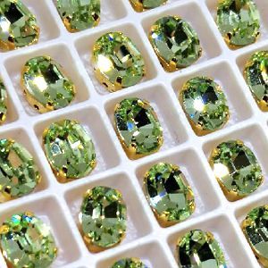 Страз в цапе овал 3022-125Z, Chrysolitte Страз в цапе овал 3022-125Z, Chrysolitte