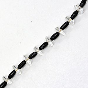 Бусины на нити 036 черные/серые