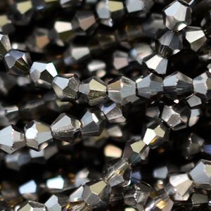 Биконусы на нити, кофейный металлик, 2 мм ≈ 200, 3 мм ≈ 130, 4 мм ≈ 100