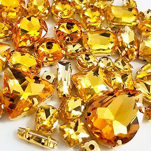 Набор страз в цапе 58 шт. Golden yellow Набор страз в цапе 58 шт. Golden yellow