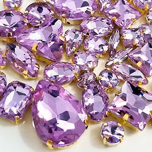 Набор страз в цапе 58 шт. Violet