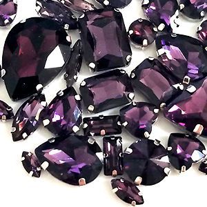 Набор страз в цапе 68 шт. Deep purple 