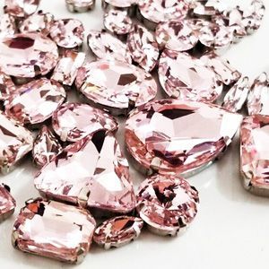 Набор страз в цапе 68 шт., Pink - #6