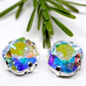Страз в цапе подушечка 3010-130S, Crystal Aurore Boreale Страз в цапе подушечка 3010-130S, Crystal Aurore Boreale