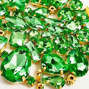 Набор страз в цапе 58 шт. Green Набор страз в цапе 58 шт. Green