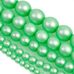 Жемчужные бусины на нити 70555 матовые, цвет зелёный бирюзовый Жемчужные бусины на нити 70555 матовые, цвет зелёный бирюзовый