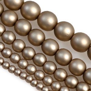 Жемчужные бусины на нити 70516 матовые, цвет бежевый, холодный кофе Жемчужные бусины на нити 70516 матовые, цвет бежевый, холодный кофе