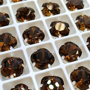 Страз в цапе подушечка 3010-109S, Smoked topaz
