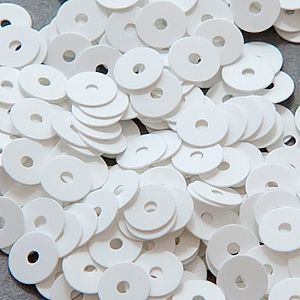 Пайетки плоские 176W, Bianco Satinati 3 мм