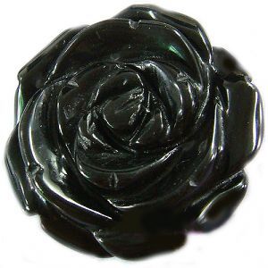 Кулон из натурального камня, розочка, Obsidian Кулон из натурального камня, розочка, Obsidian