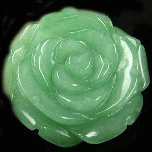 Кулон из натурального камня, розочка, Green Aventurine Кулон из натурального камня, розочка, Green Aventurine