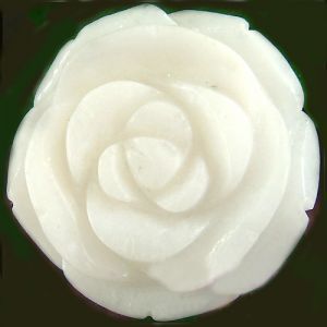 Кулон из натурального камня, розочка, White Jade Кулон из натурального камня, розочка, White Jade