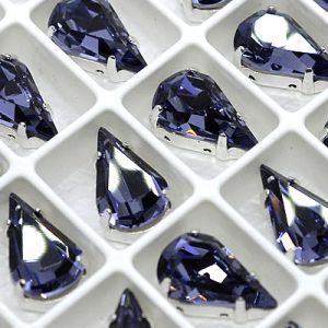 Страз в цапе 3018-133 капля (waterdrop), 13х8 мм, танзанит