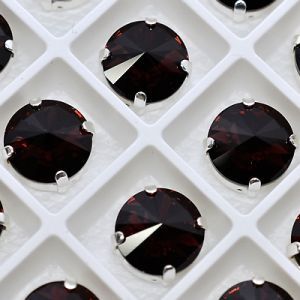 Страз в цапе 3019-107 риволи (waterdrop), 10 мм, 12 мм, винный